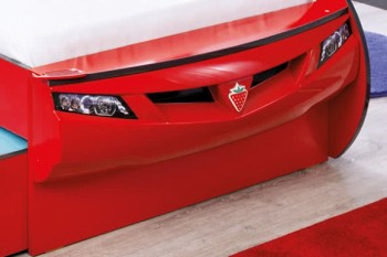 CARBED Кровать-машина Coupe с выдвижной кроватью Red 20.03.1306.00 в Поваренке - povarenka.mebel54.com | фото