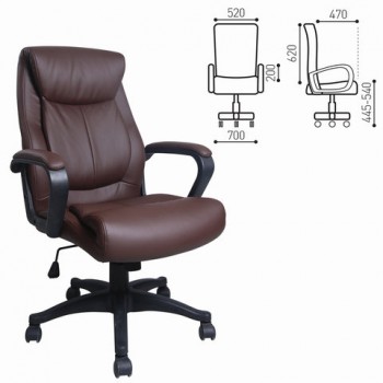 Кресло офисное BRABIX Enter EX-511 (коричневый) в Поваренке - povarenka.mebel54.com | фото