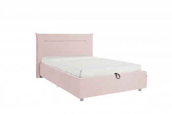 Кровать 1,2 Альба (Нежно-розовый велюр/под-мех) в Поваренке - povarenka.mebel54.com | фото