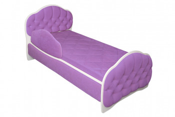 Кровать 160 Гармония 67 Светло-фиолетовый (мягкий бортик) в Поваренке - povarenka.mebel54.com | фото