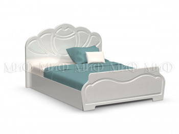 Кровать 1,6м Гармония (Белый/Белый глянец) в Поваренке - povarenka.mebel54.com | фото