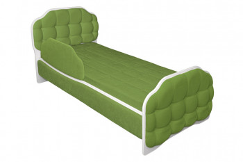 Кровать 180 Атлет 76 Зелёный (мягкий бортик) в Поваренке - povarenka.mebel54.com | фото