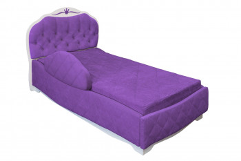 Кровать 190 Гармония Lux 32 Фиолетовый (мягкий бортик) в Поваренке - povarenka.mebel54.com | фото
