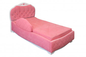 Кровать 190 Гармония Lux 36 Розовый (мягкий бортик) в Поваренке - povarenka.mebel54.com | фото