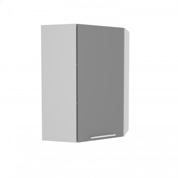 Ройс ВПУ 600 Шкаф верхний угловой высокий (Графит софт/корпус Серый) в Поваренке - povarenka.mebel54.com | фото
