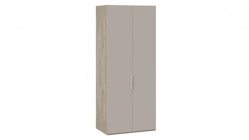 Шкаф для одежды с 2 глухими дверями «Эмбер» Баттл Рок/Серый глянец в Поваренке - povarenka.mebel54.com | фото