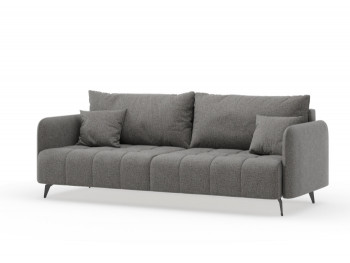 Валериан диван трёхместный прямой Стальной, ткань RICO FLEX 9292 в Поваренке - povarenka.mebel54.com | фото